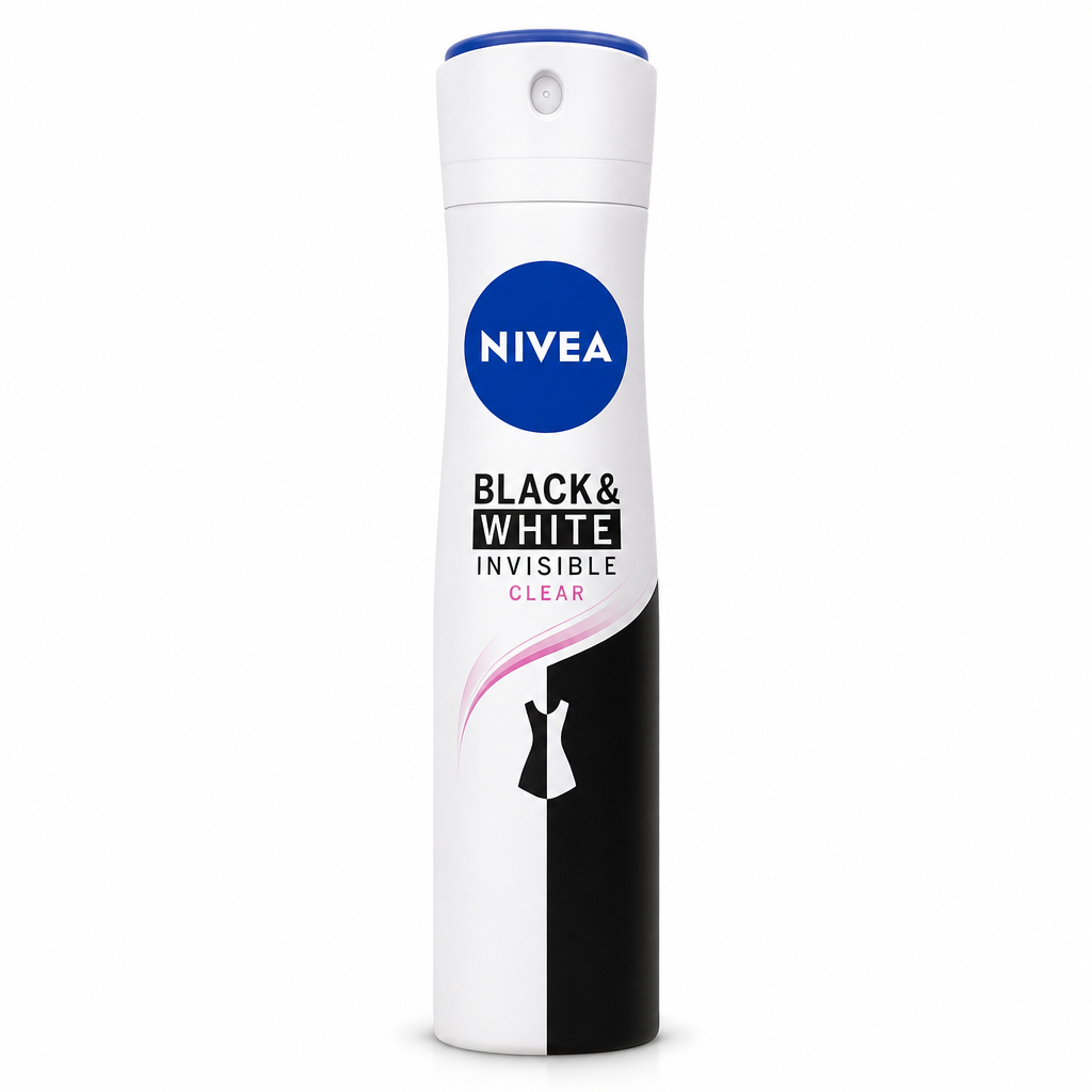 NIVEA Desodorante Aerossol Antitranspirante Black & White Invisible Clear 150ml