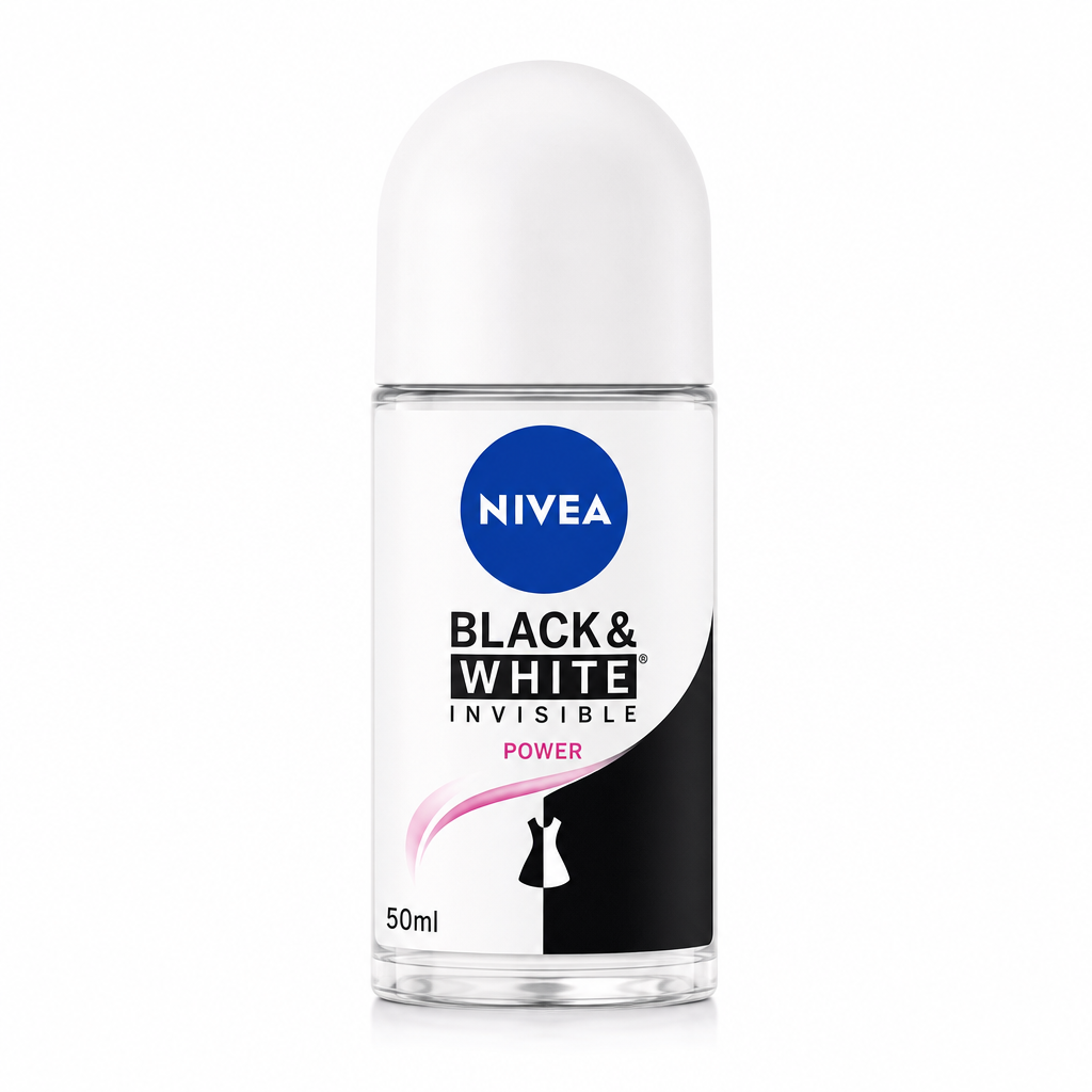 NIVEA Desodorante Roll-on Antitranspirante Black & White Invisible Power 50ml