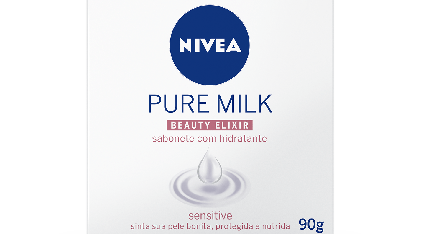 NIVEA Sabonete Pure Milk Beauty Elixir Sensitive 90g